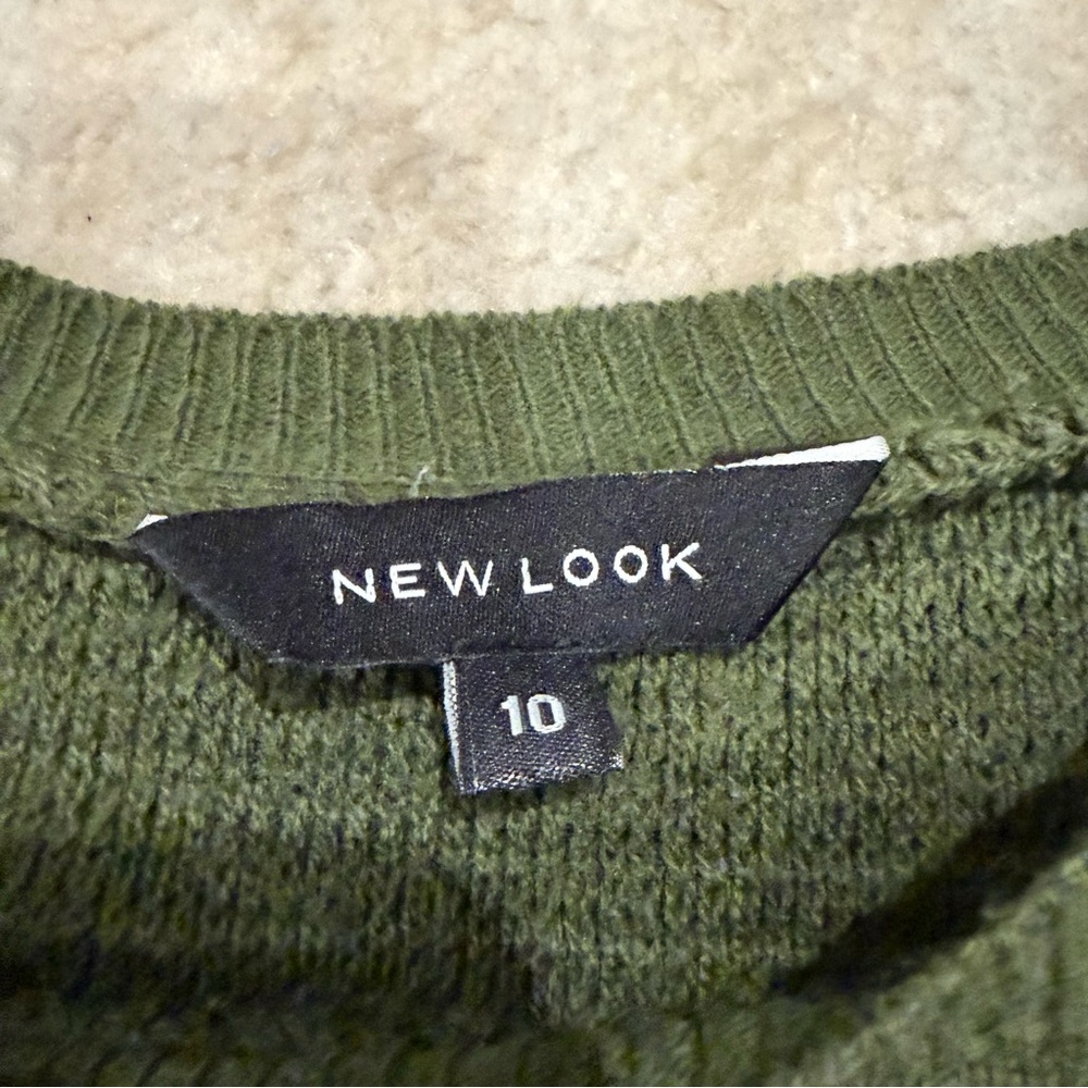 New Look Green Chunky Sweater‎ Size UK 10 - Picture 2 of 4
